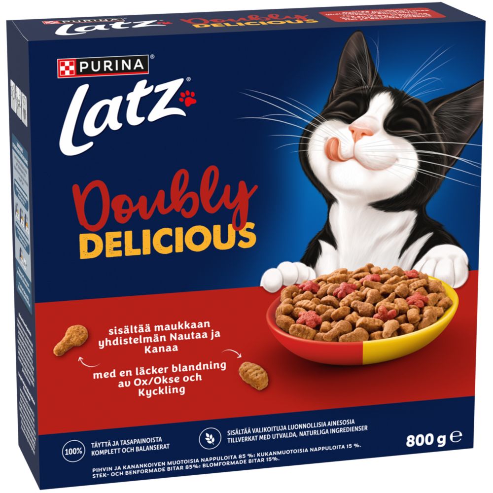 Latz Doubly Delicious nautaa, kanaa ja punajuurta 800 g