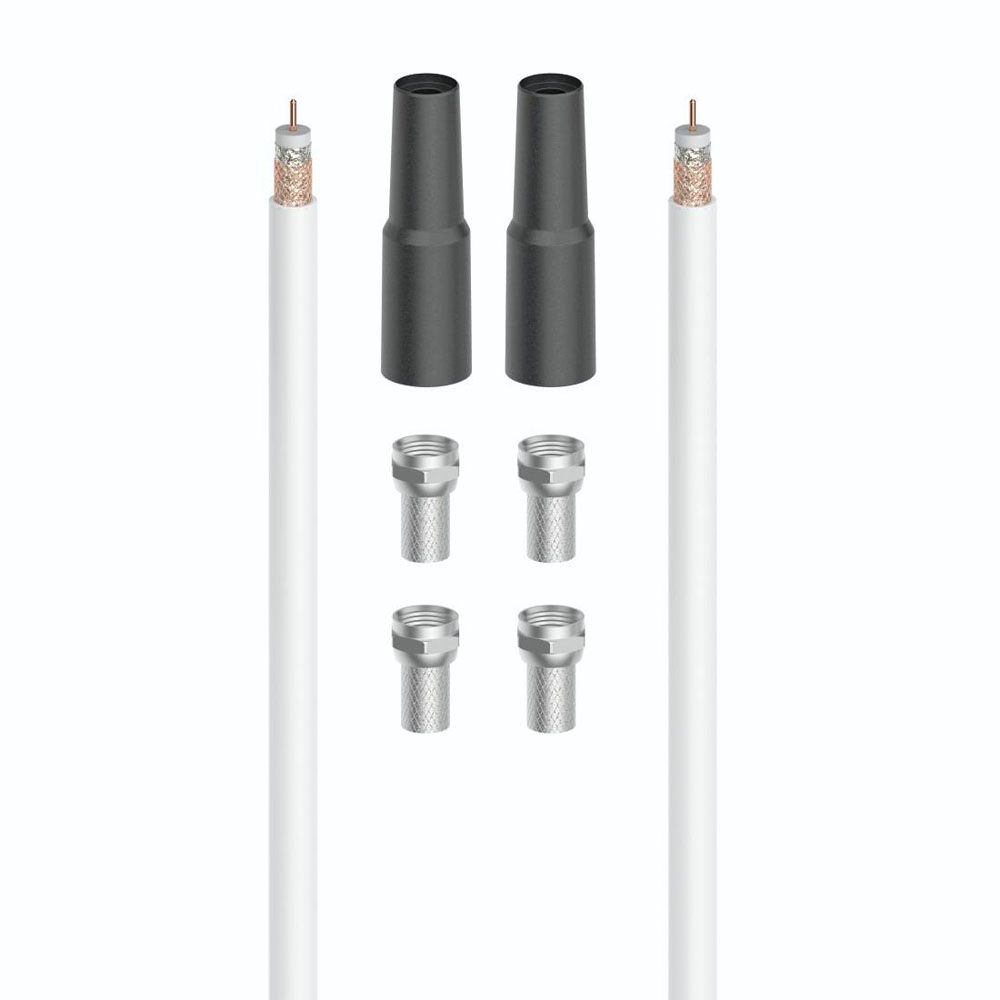 Hama antennmonteringssats SAT, 20 m kabel, 4 x F-kontakt hane, 100 dB