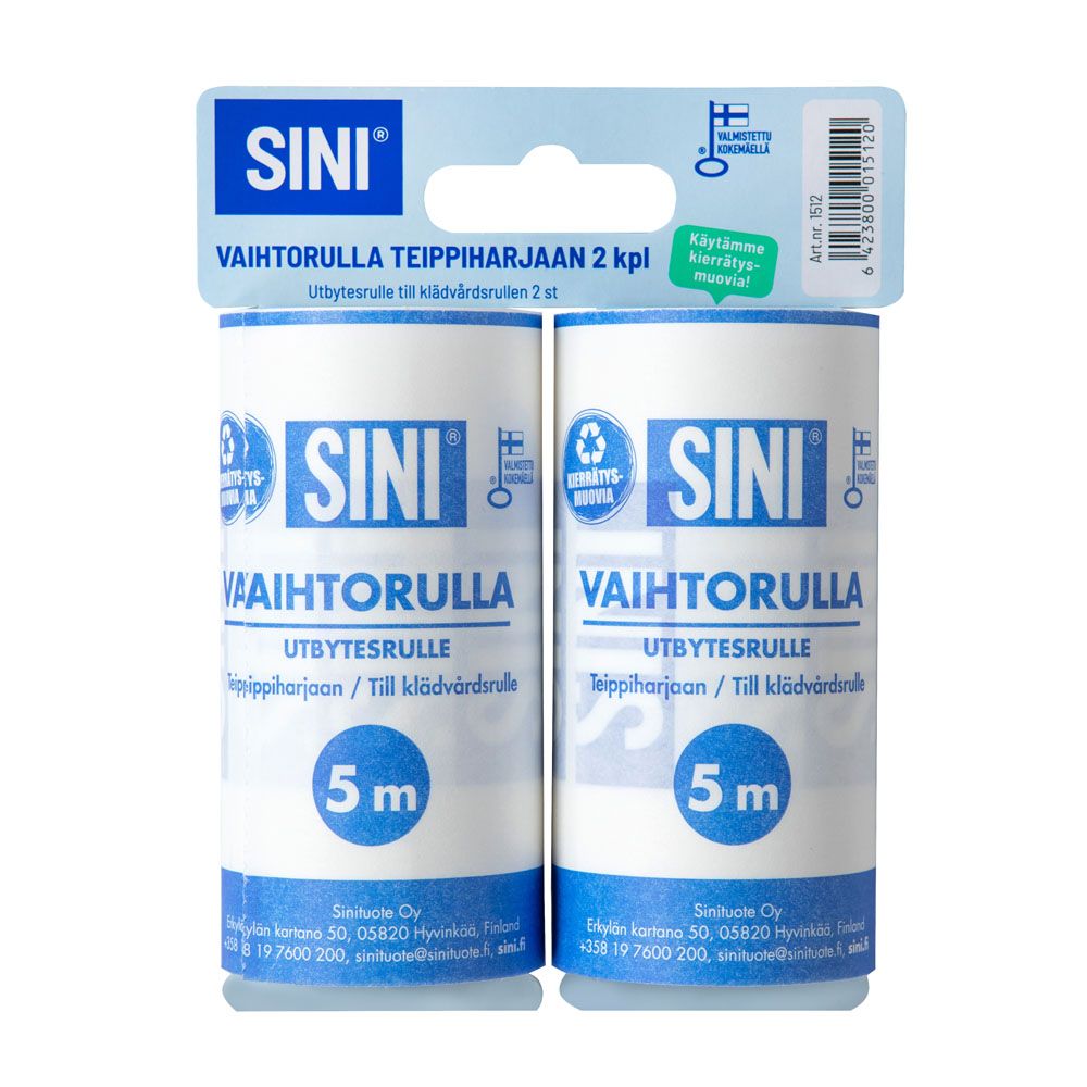 Sini vahetusrull riidepuhastusrullile, 2 tk