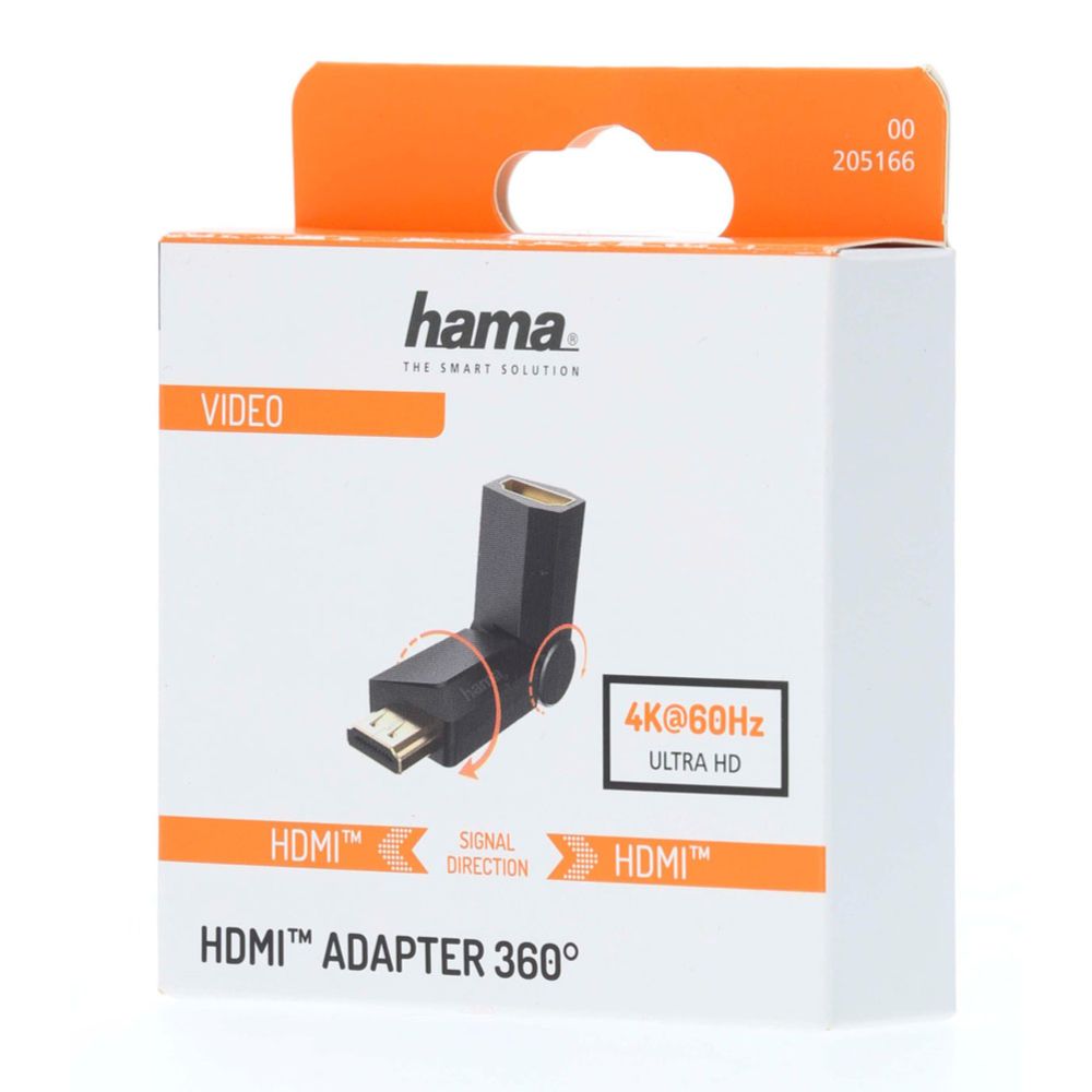 Hama HDMI™-adapteri, HDMI™ uros - HDMI™ naaras, "Rotation", 4K