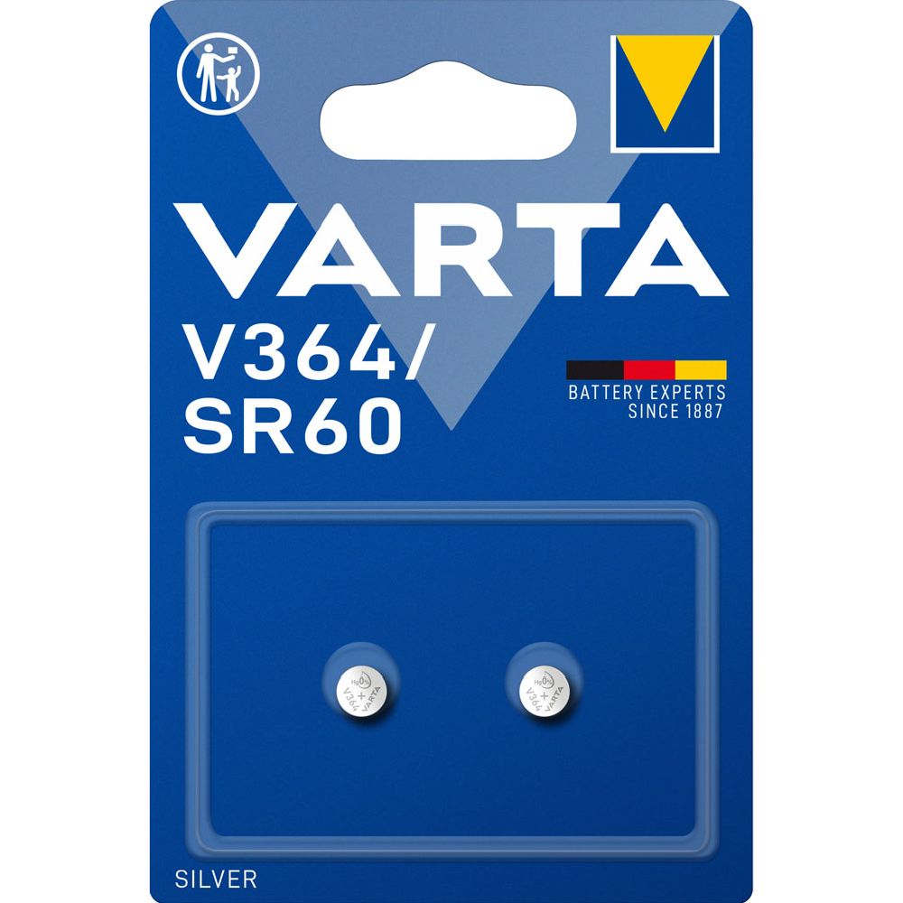 VARTA V364 / SR60 knappcellsbatteri, 2 st.