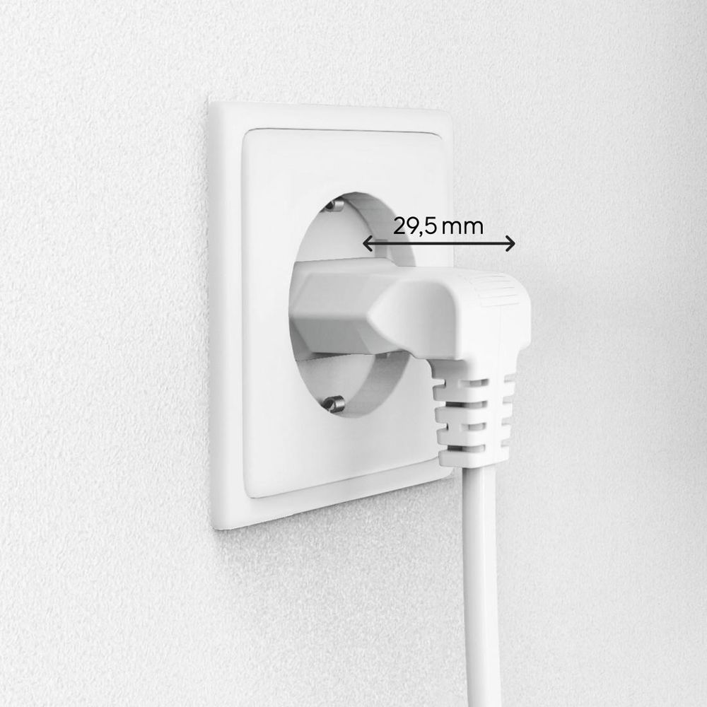 Hama virtajohto 90 asteen kulmalla 2-pin Euro plug 1.5 m