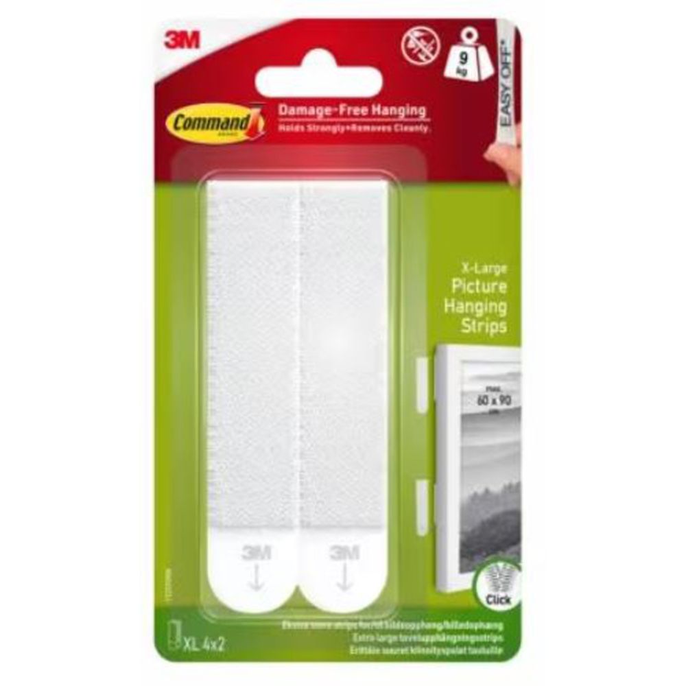 3M Command 17217UKN XL taulunkiinnityspalat < 9 kg, 8 kpl