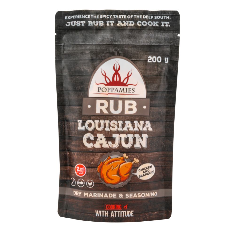 Poppamies Rub Louisiana Cajun maitseainesegu, 200 g