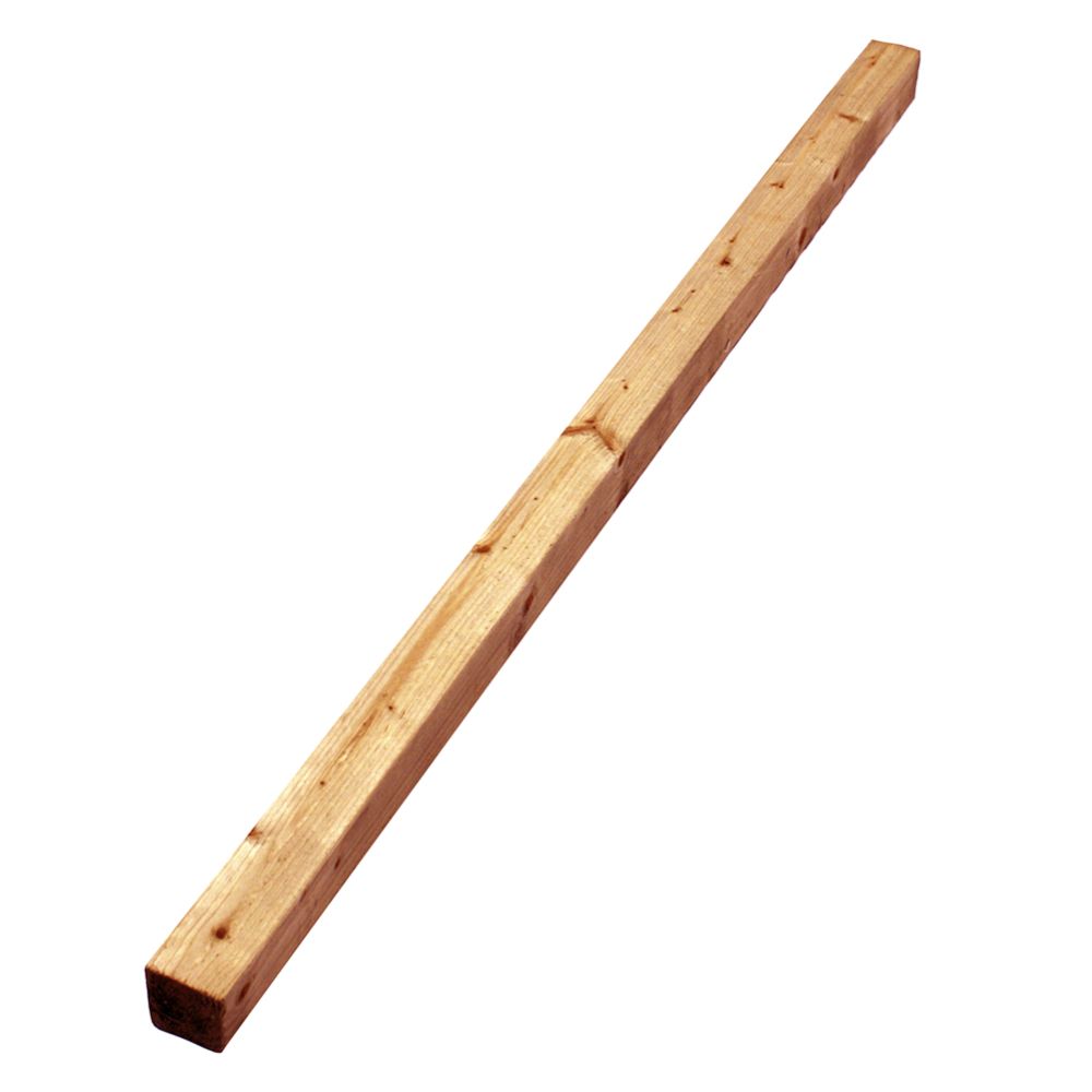 Aitatolppa neliö 48 x 48 x 1200 mm ruskea