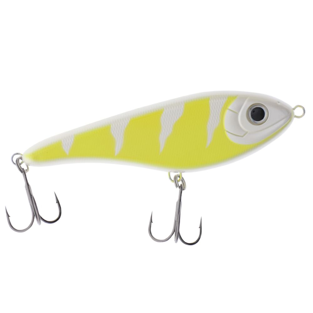 Strike Pro Buster Jerk 15 cm 75 g uppoava jerkki Black Okoboji Perch C504F