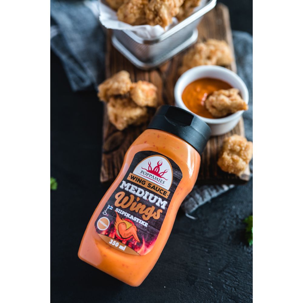 Poppamies Wing Sauce Medium siipikastike 340 g