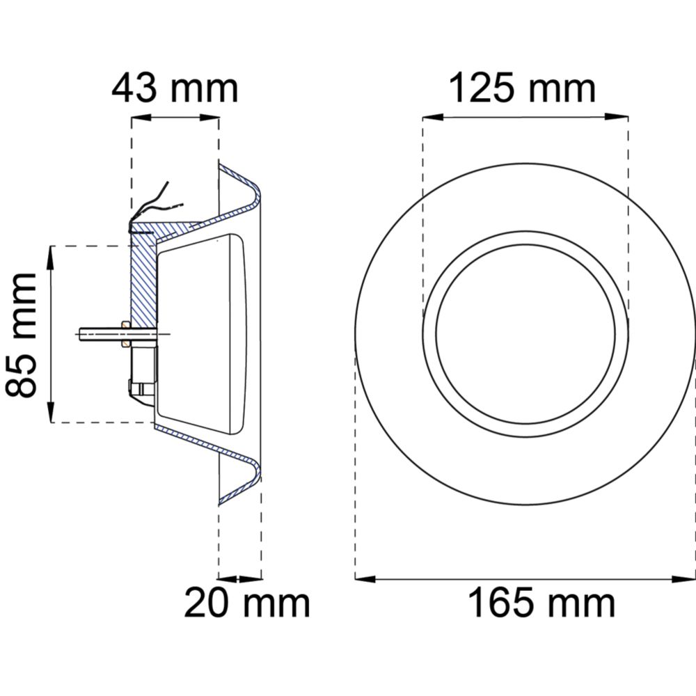 Habo frånluftsventil 1200 125 mm plast