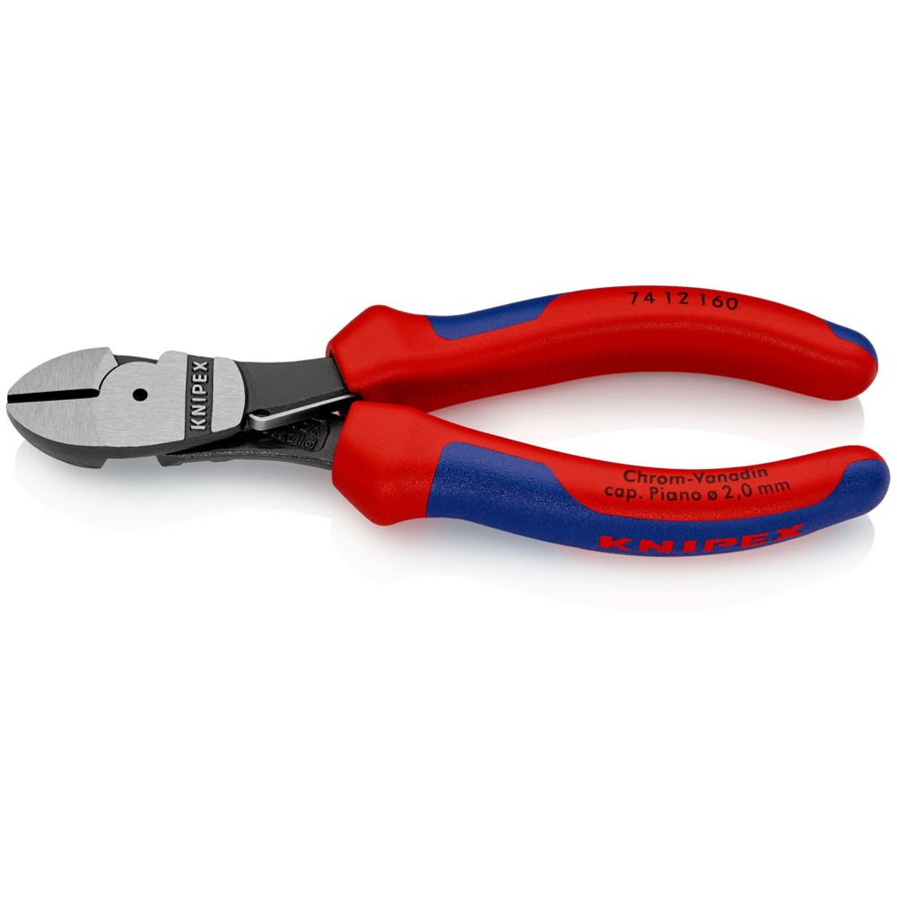 Knipex® 74 12 160 kraftsidoavbitare med fjäder 160 mm