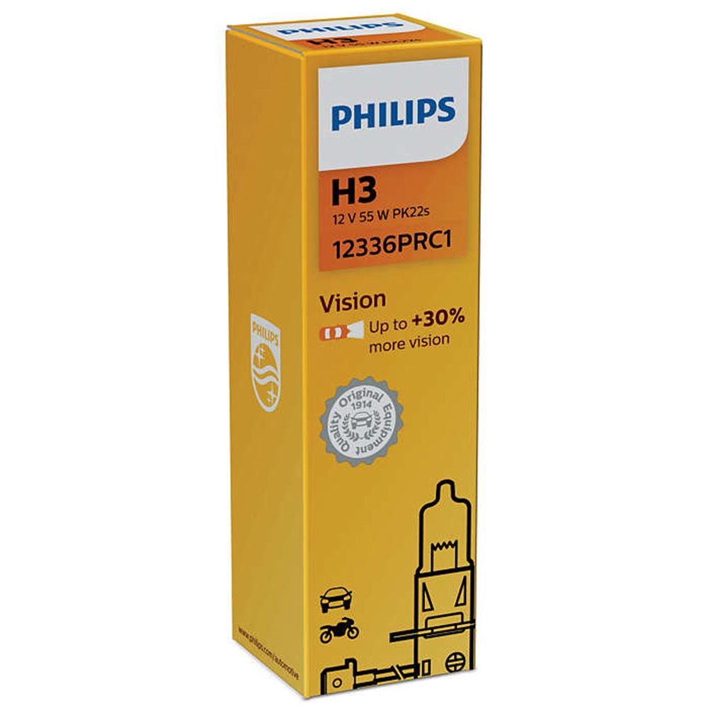 Philips Vision H3-polttimo +30% 12V 55W