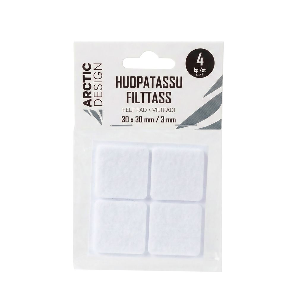 Arctic Design möbeltassar 30x30 mm 4 st vita