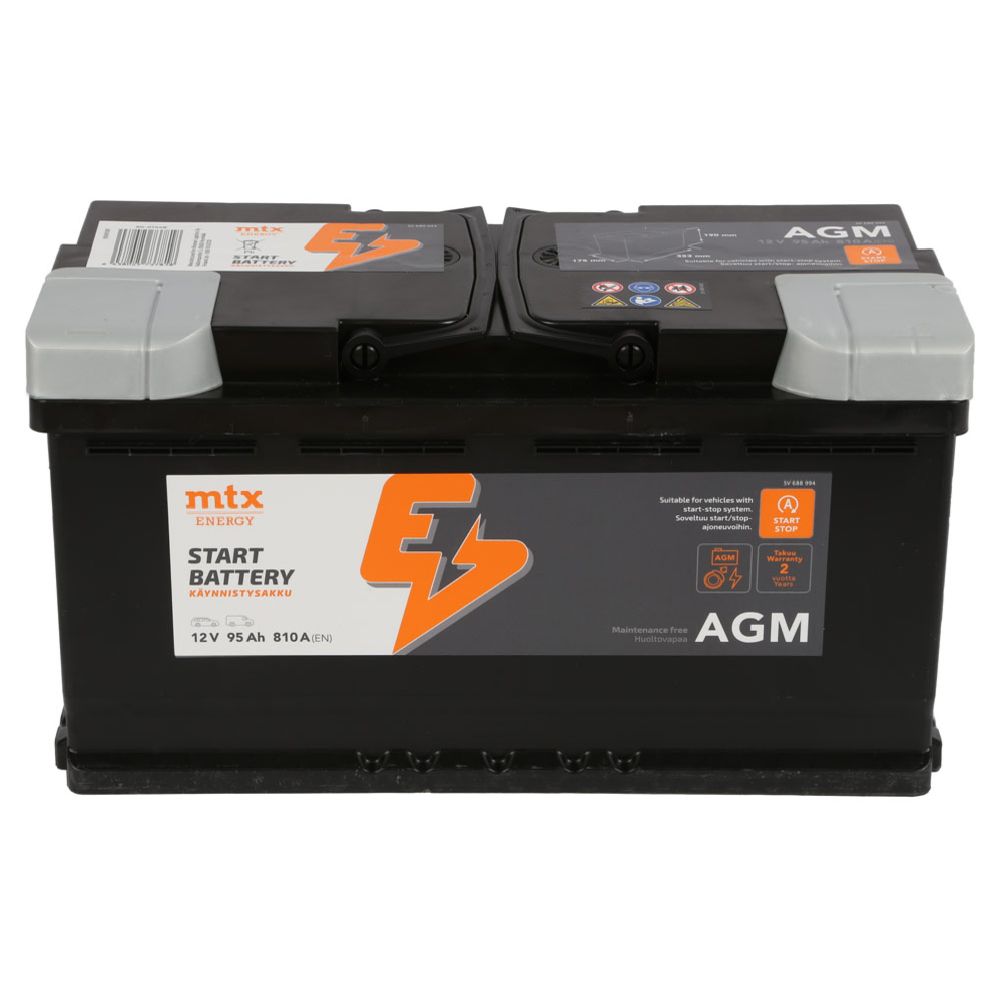 MTX Energy AGM käivitusaku 95 Ah/810 A P353 x L175 x K190