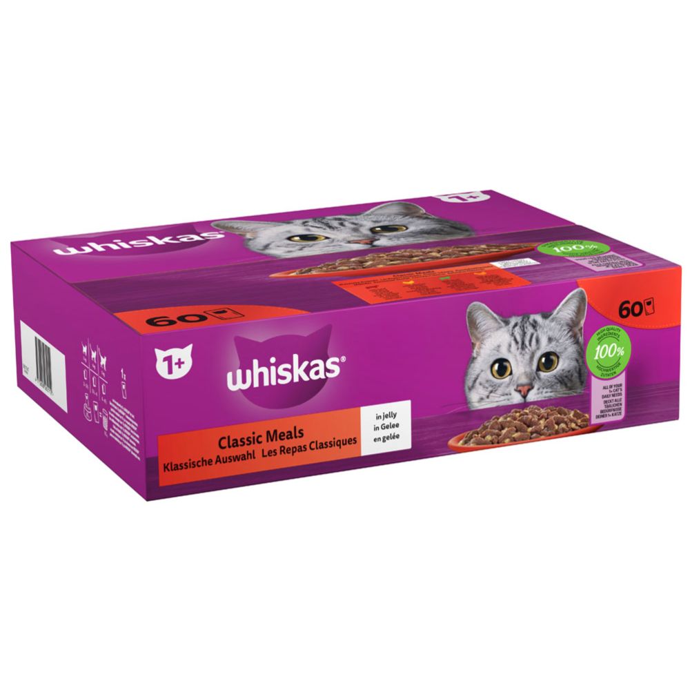 Whiskas 1+ klassisk meny i sås 60 x 85 g