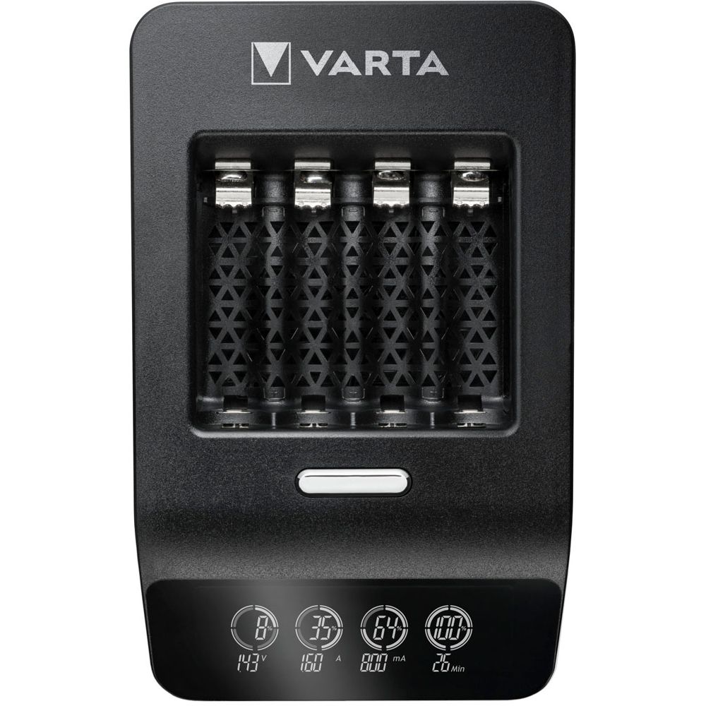 Varta LCD Ultra Fast Charger+ 12 V/230 V batteriladdare + 4 x AA 2100 mAh