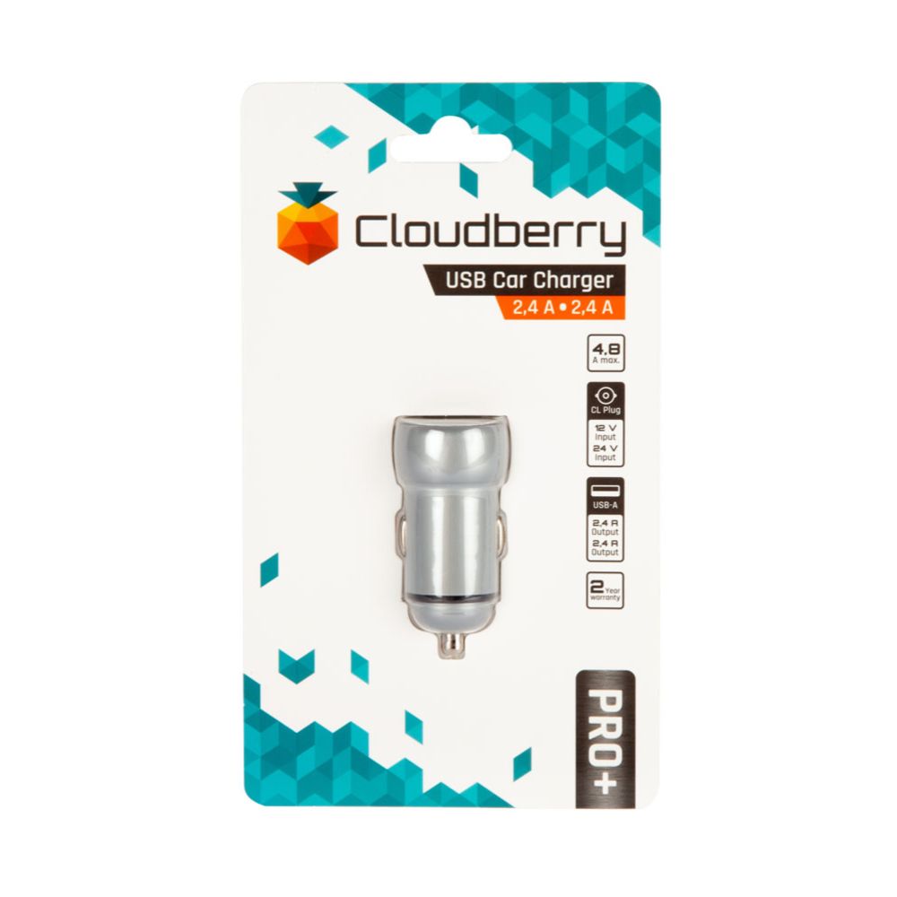 Cloudberry Zinc 4,8 A autolaturi 2 x USB 2,4 A