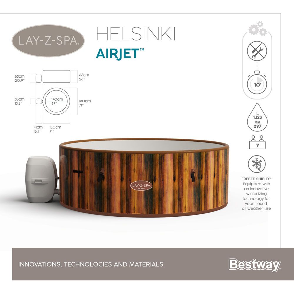 Bestway Lay-Z-Spa Helsinki AirJet ulkoporeallas