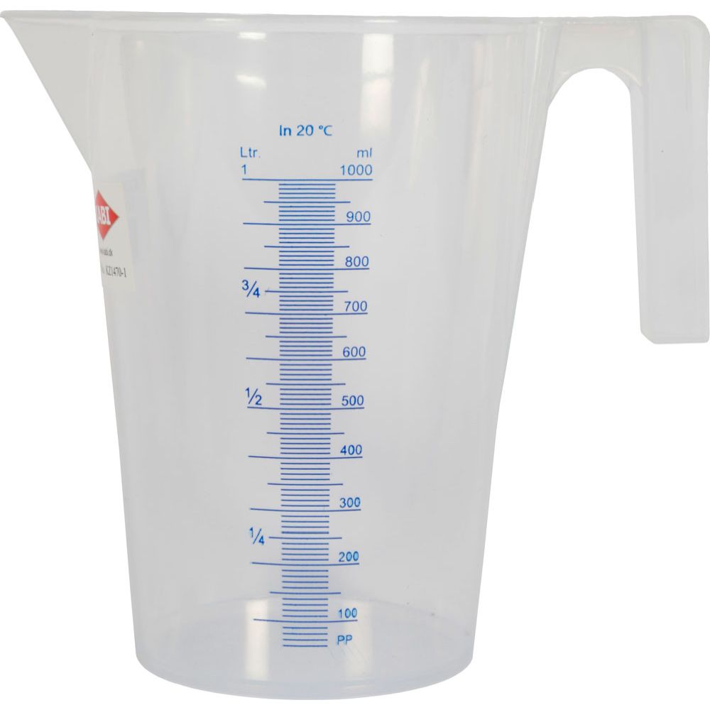 KABI täyttökannu asteikolla 1 l