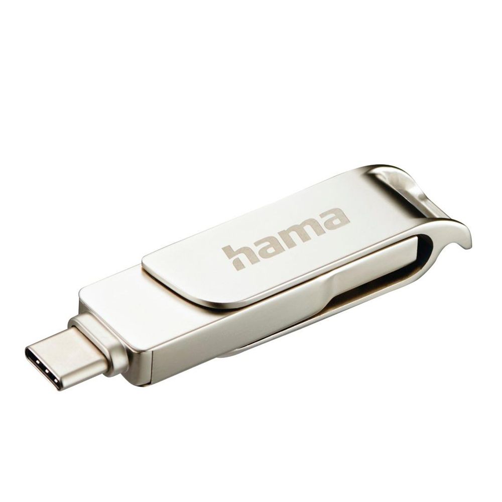 Hama C-Rotate Pro USB-mälupulk 128 GB USB 3.2 Gen 1 Hõbedane