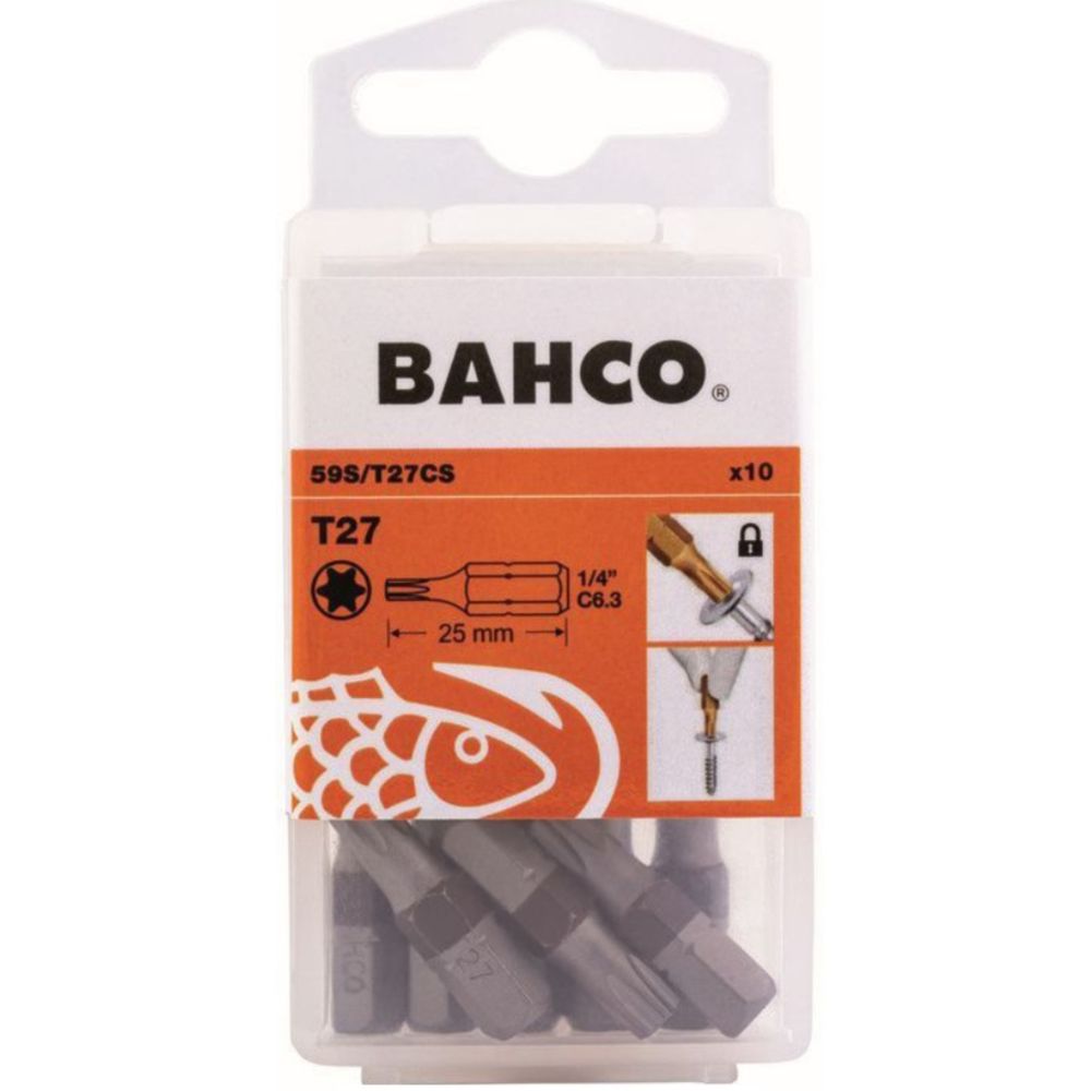 Bahco 59S/T27CS Sticky Torx ruuvauskärki T27C 10 kpl