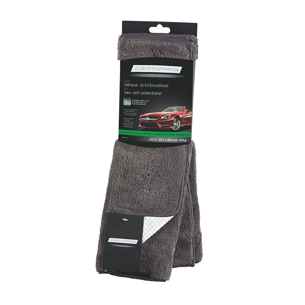 Certified Platinum 2-in-1 Vax och polerduk 2 st.