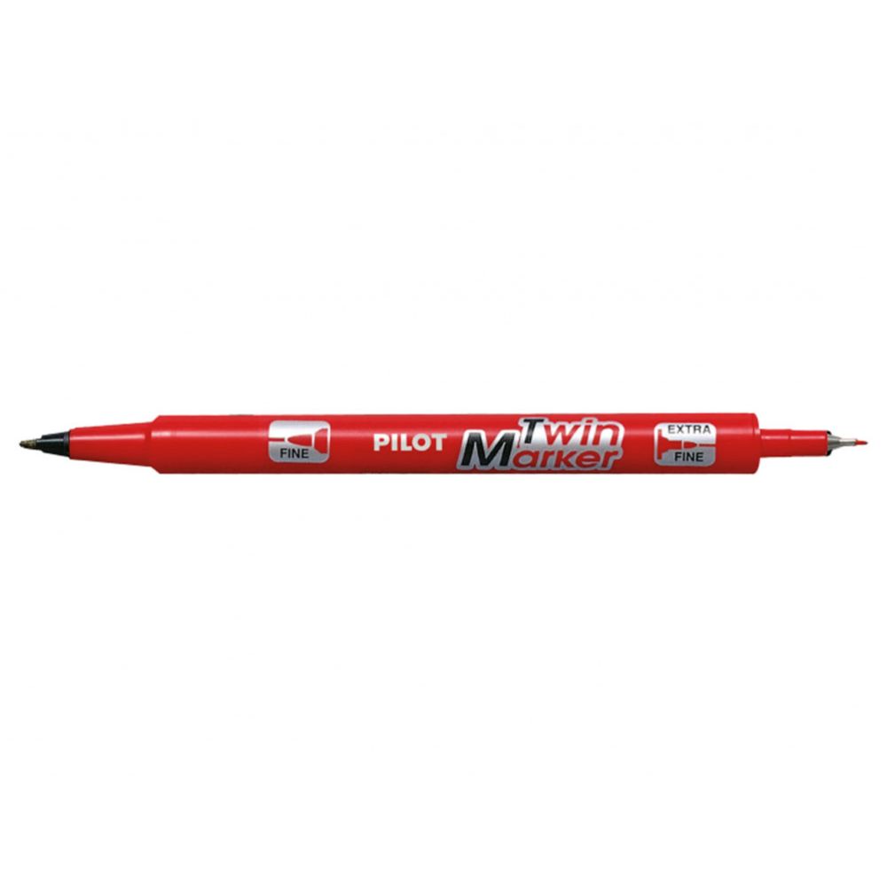 Pilot Twin Marker märkimispliiats extrafine/fine punane