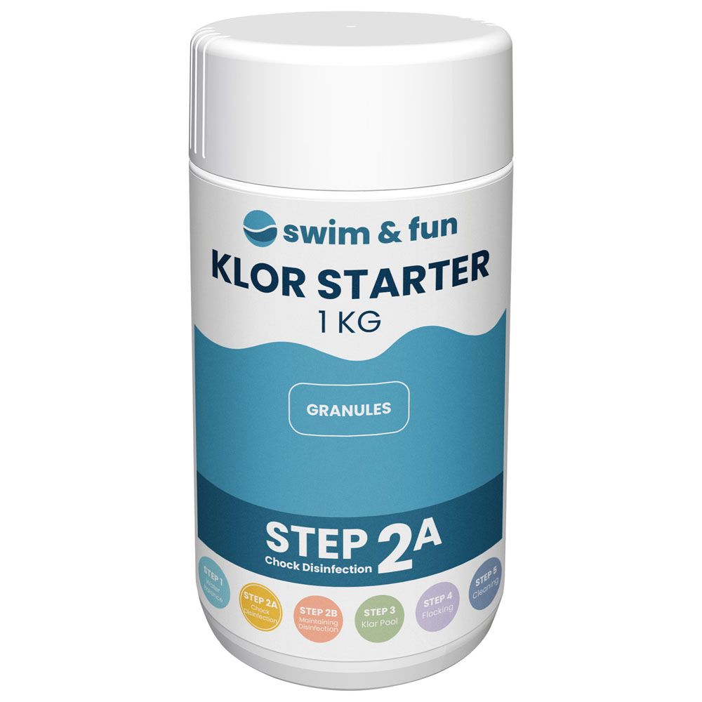 Swim & Fun Klor Starter uima-altaan pikakloorijauhe 1kg