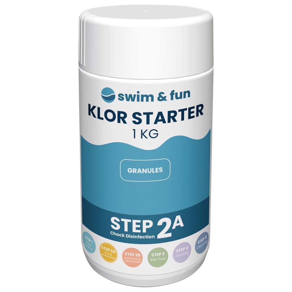 Swim & Fun Klor Starter basseini lahustuv klooripulber 1 kg