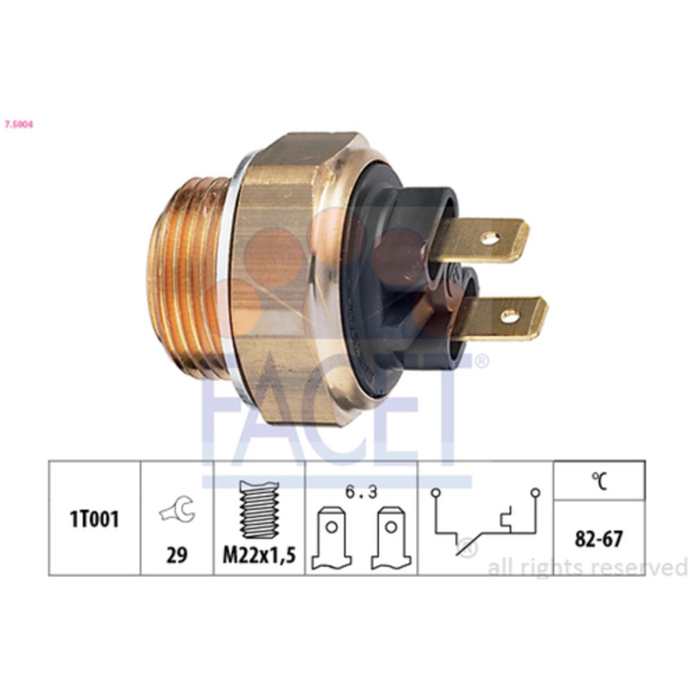 Jäähdyttimen puhaltimen lämpötilakatkaisin 13-3705