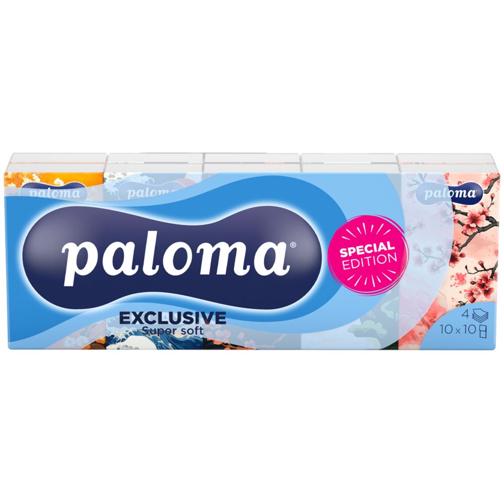Paloma taskurätikud Exclusive 10x10 4-kihilised