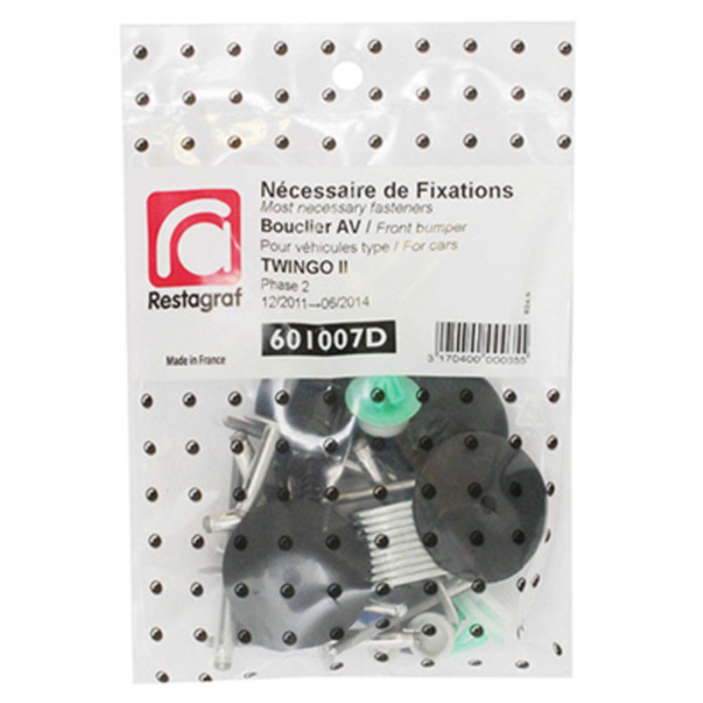 Fästsats Renault främre stötfångare 601007D 34 delar
