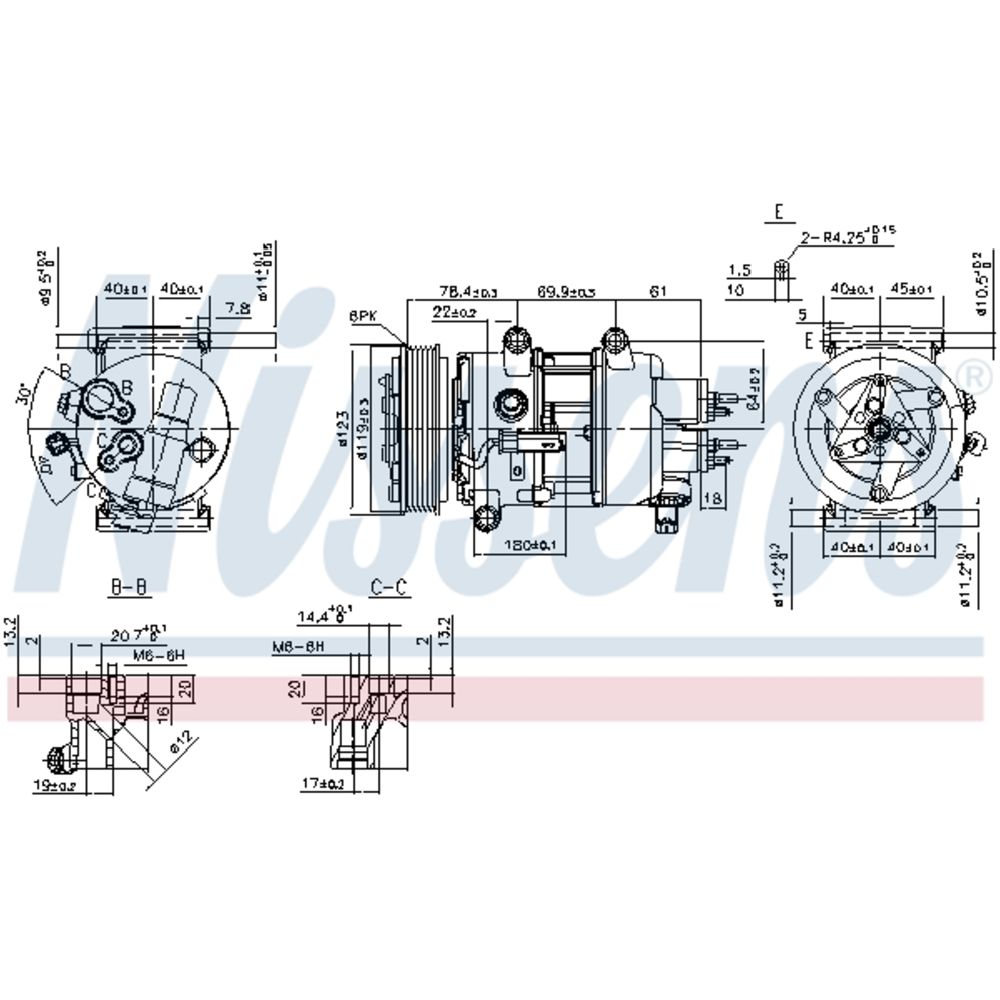 Ilmastointilaitteen kompressori 30-00433