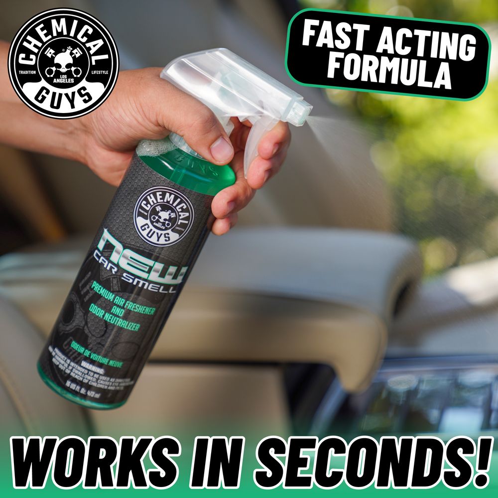 Chemical Guys New Car Smell Air Freshener And Odor Eliminator ilmanraikastin ja hajuntappaja 473 ml