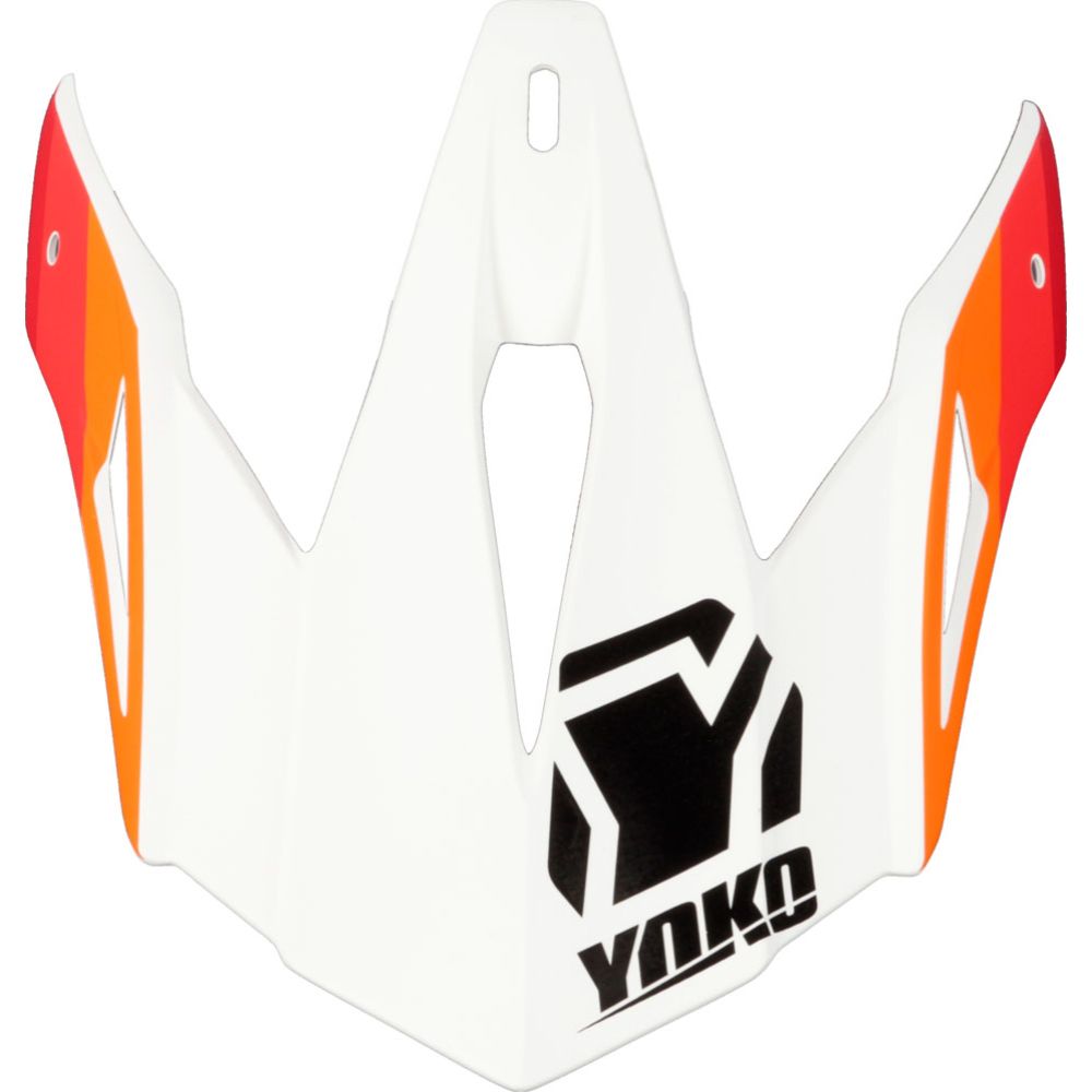 Yoko Two skärm till crosshjälm vit/svart/röd/orange