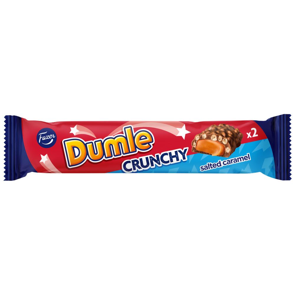 Fazer Dumle Crunchy Salted Caramel suklaapatukka 55 g