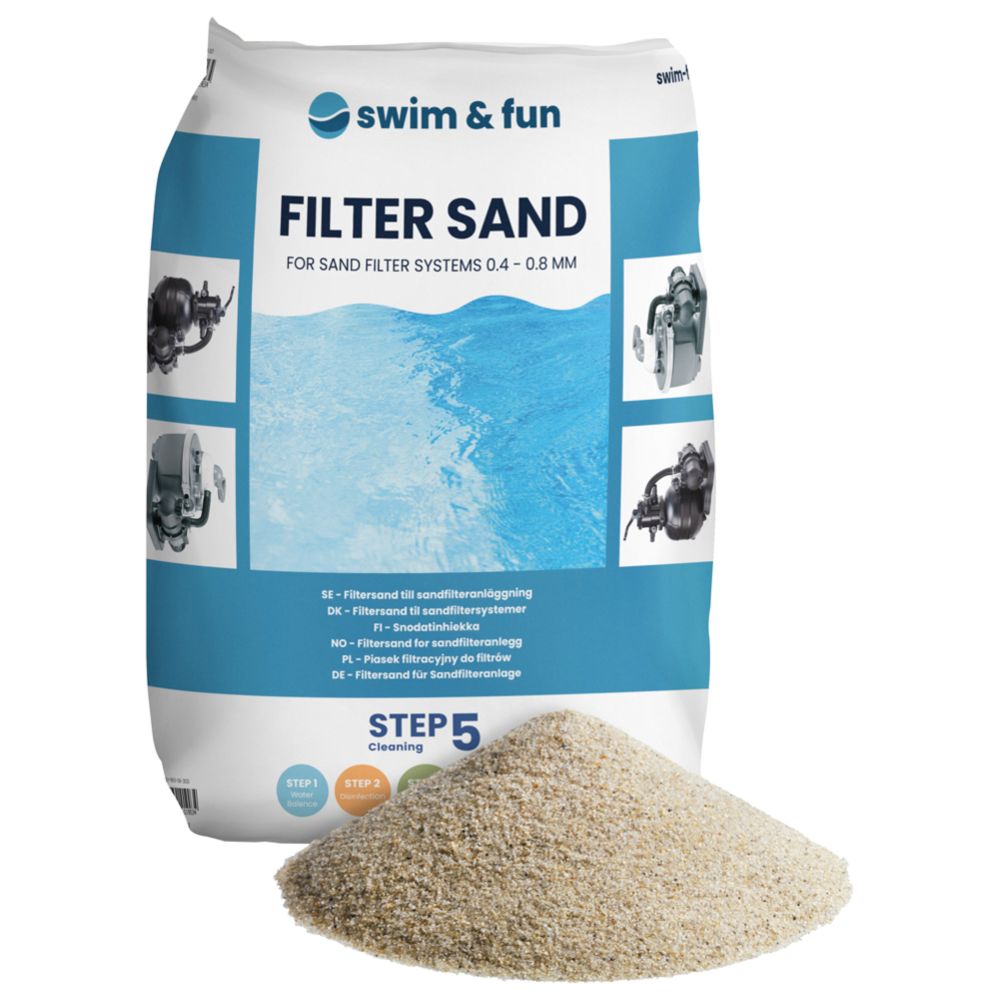Swim & Fun sand till poolens sandfilter 18 kg