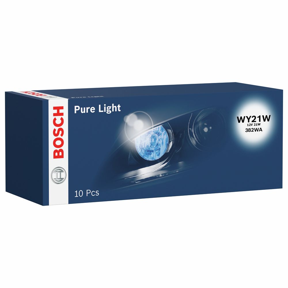 Bosch lasikantapolttimo 12V 21W WY21W (T20) oranssi 10 kpl
