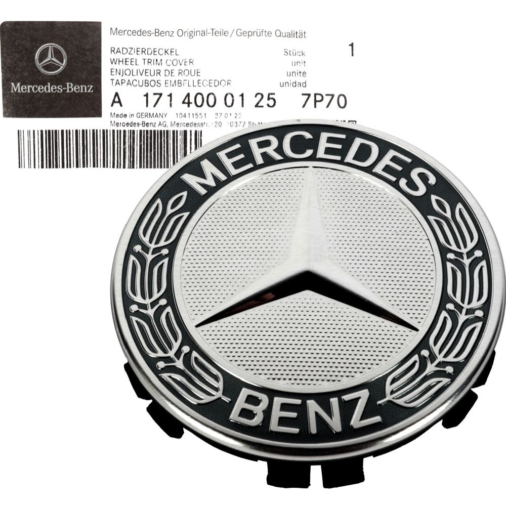 Mercedes centrumkåpa ø 75 mm grå OE-kvalitet