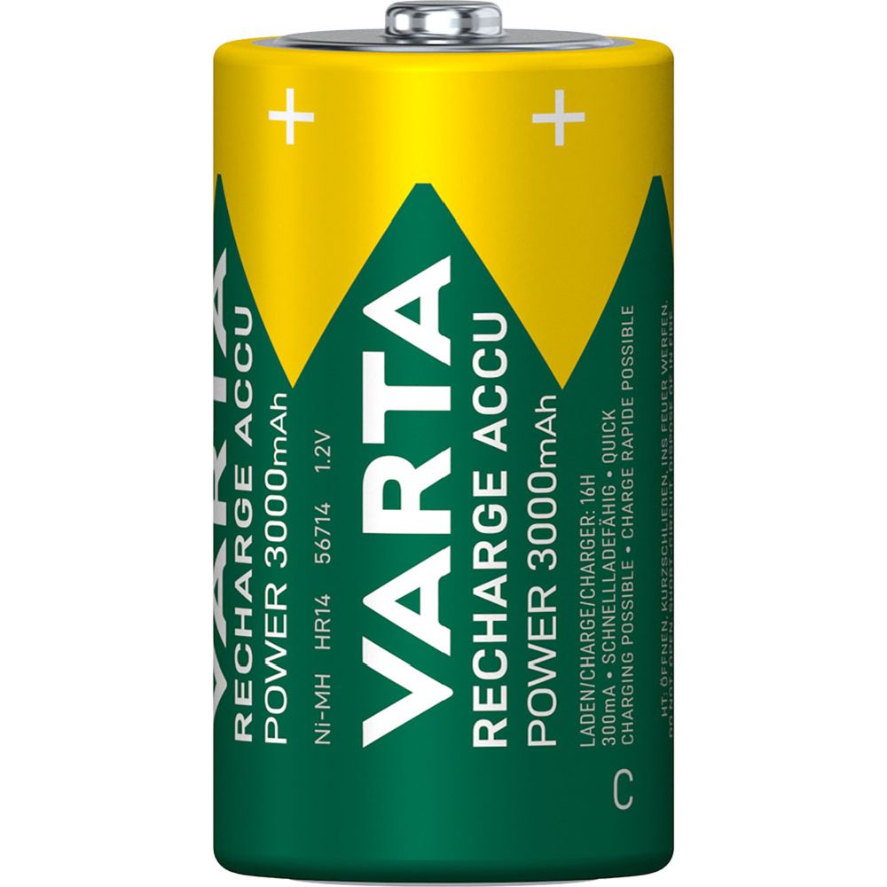 VARTA Recharge Accu Power C 3000 mAh laddningsbara batterier, 2 st.