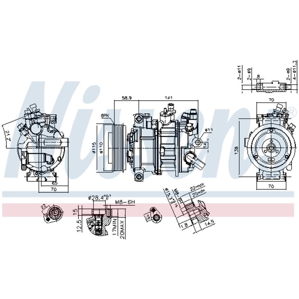 Ilmastointilaitteen kompressori 30-05096