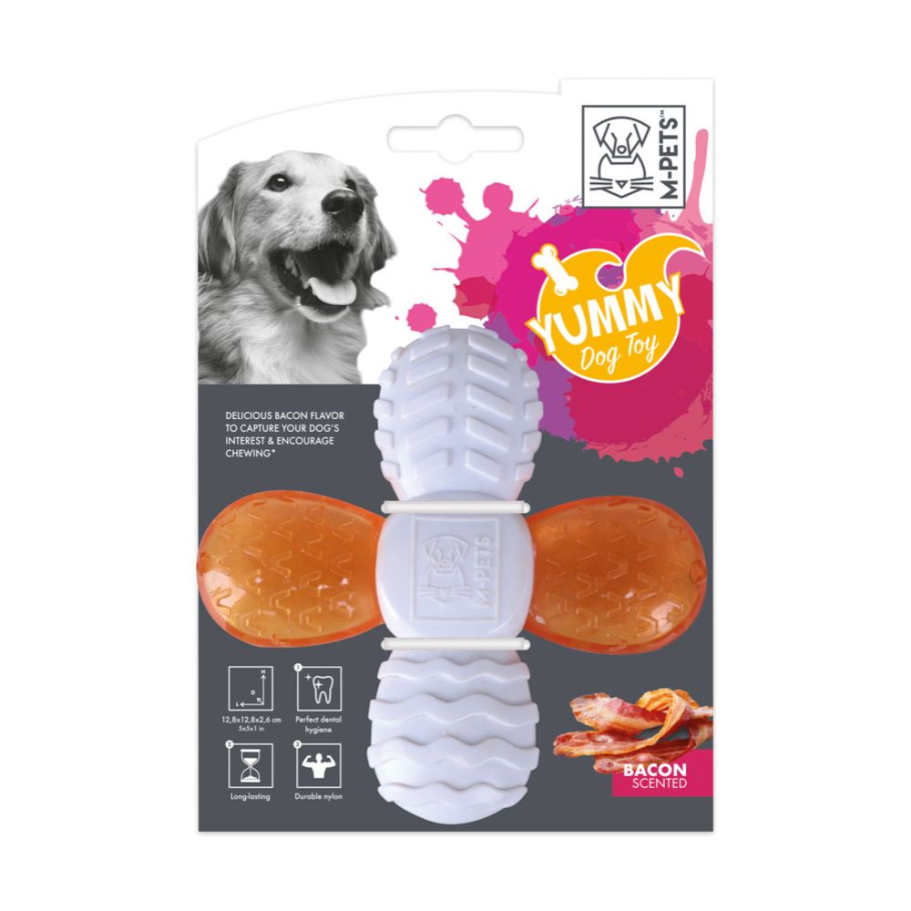 M-Pets Yummy hundleksak med baconsmak