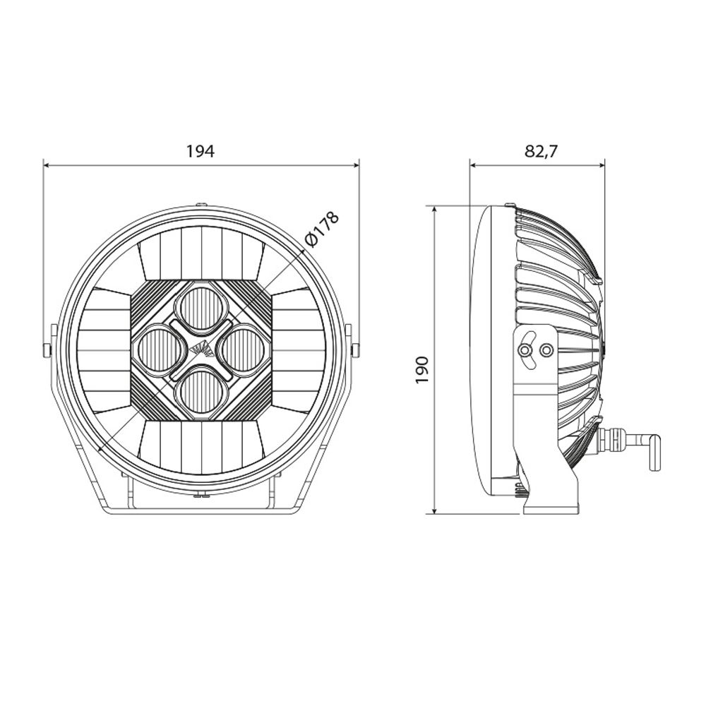 Optibeam SE7EN 7" LED-kaukovalo Ref.30