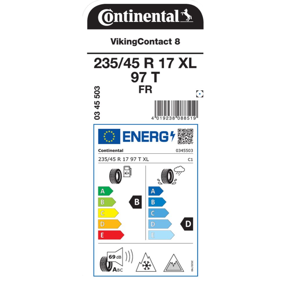 Continental VikingContact 8 235/45 R17 97T XL kitkarengas