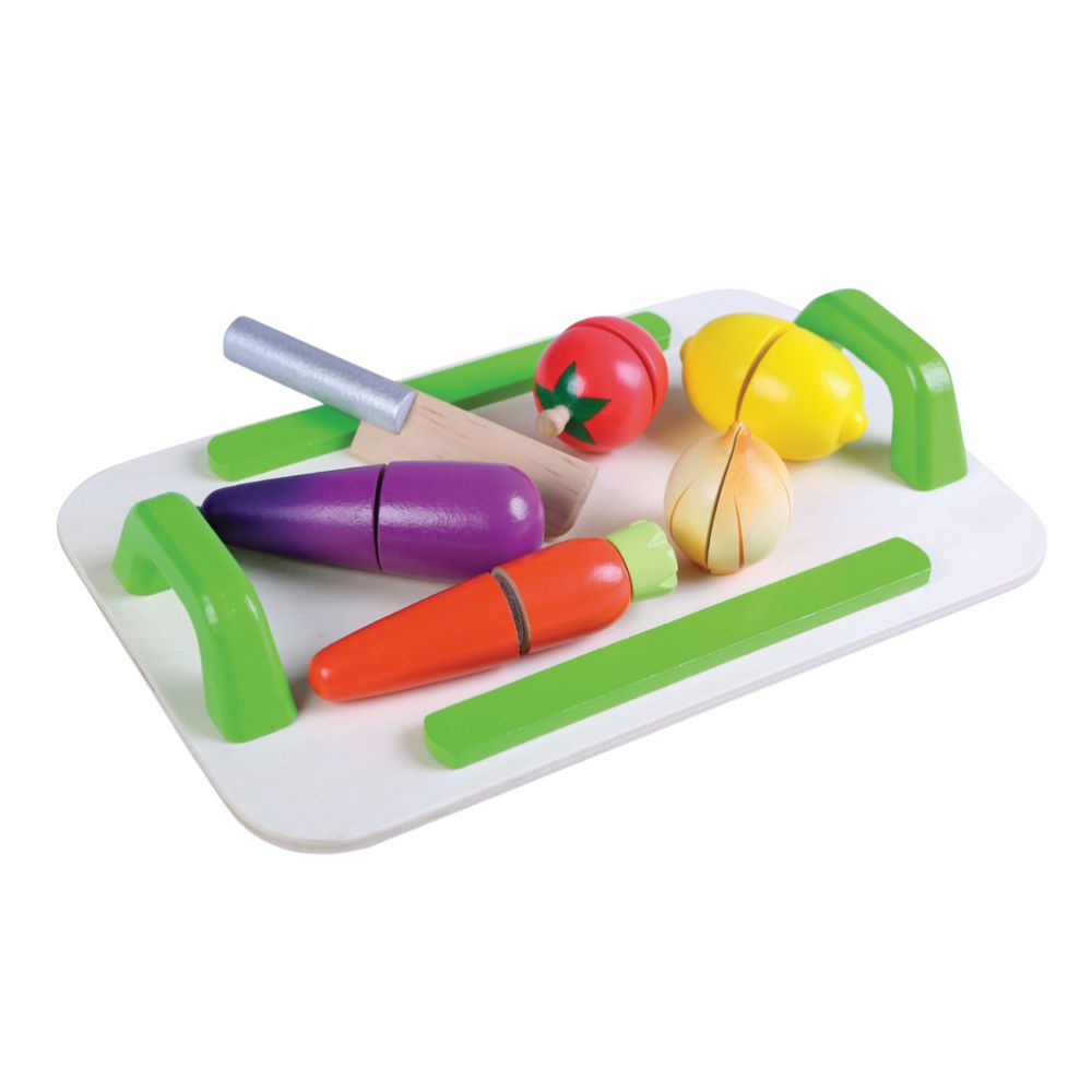 Gerardo's Toys puidust köögiviljad kandikuga