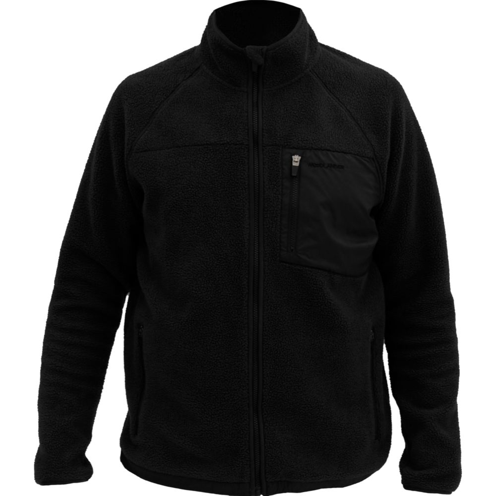 Woodlander Pile fliisjakk, must