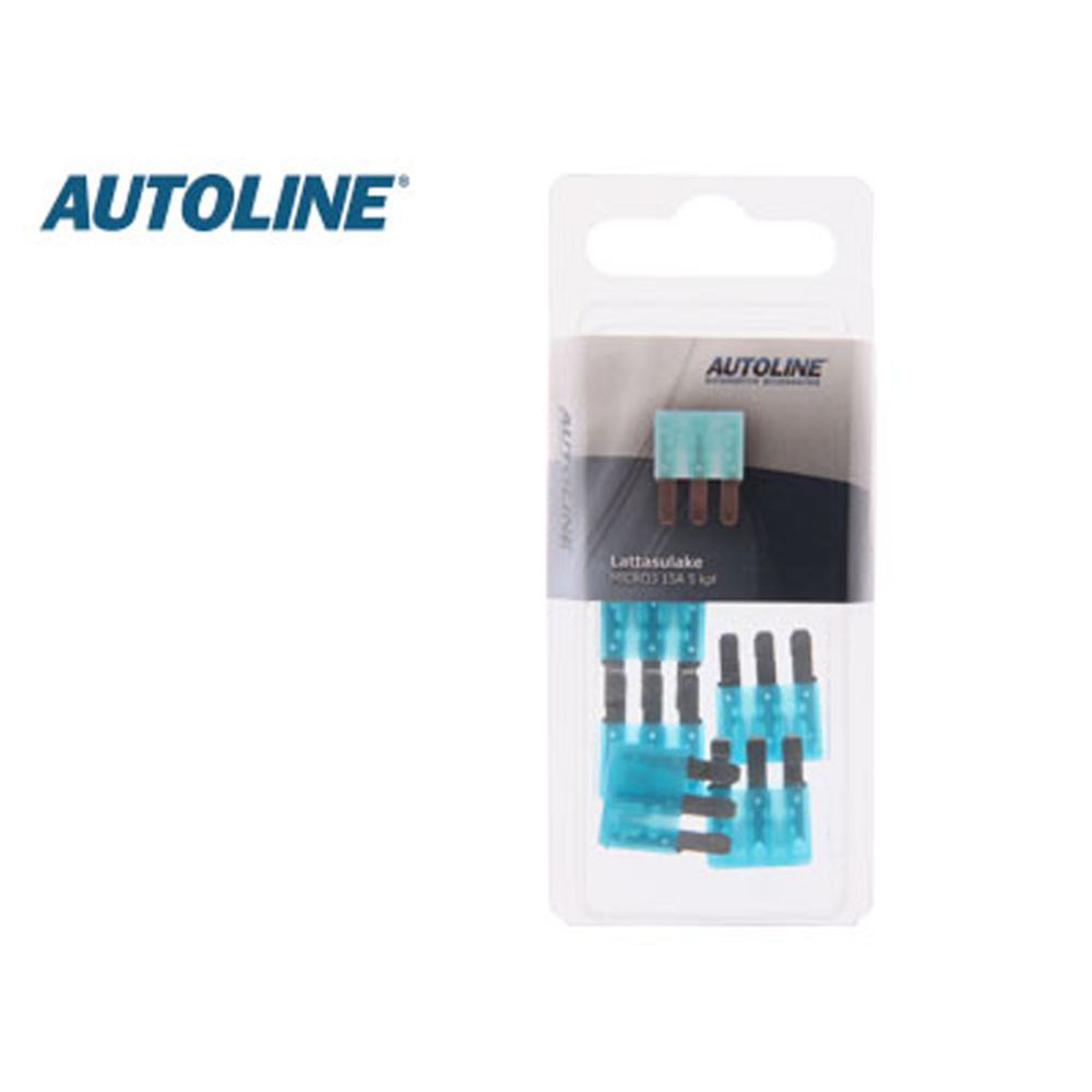 Autoline MICRO-3 plaatkaitse, 15 A, sinine, 5 tk