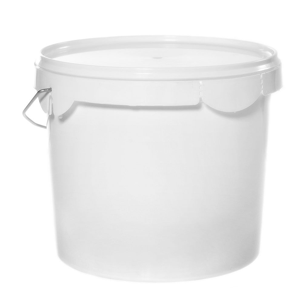 Plasto kaanega ämber, valge, 5 l