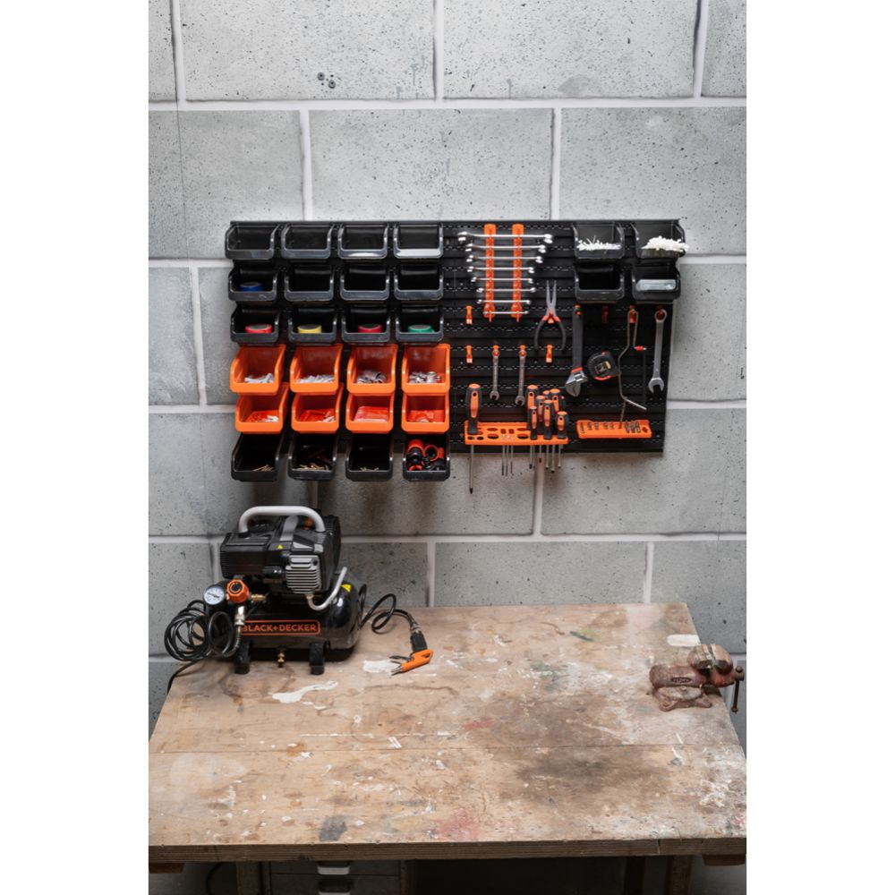 BLACK+DECKER työkaluseinä 43 osaa