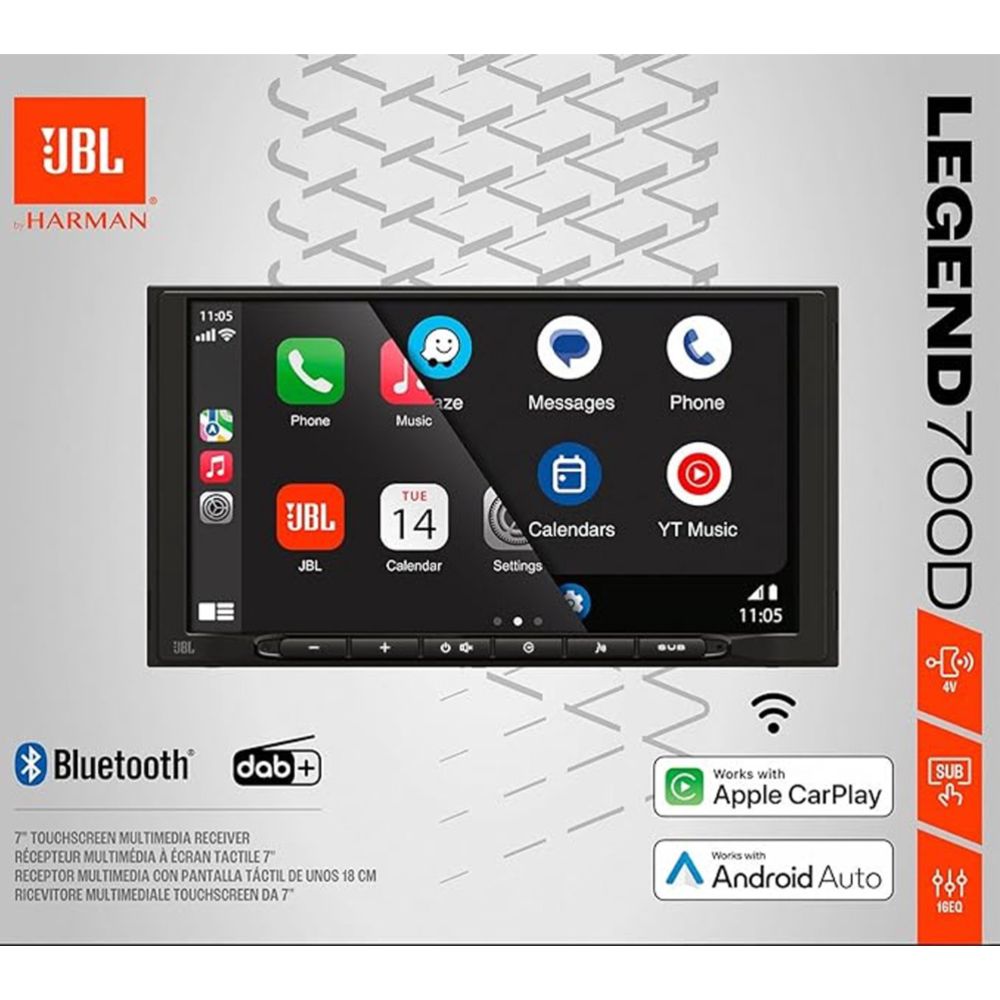 JBL Legend 700D 2-din autoraadio juhtmevaba Apple CarPlay/Android Auto/Bluetooth