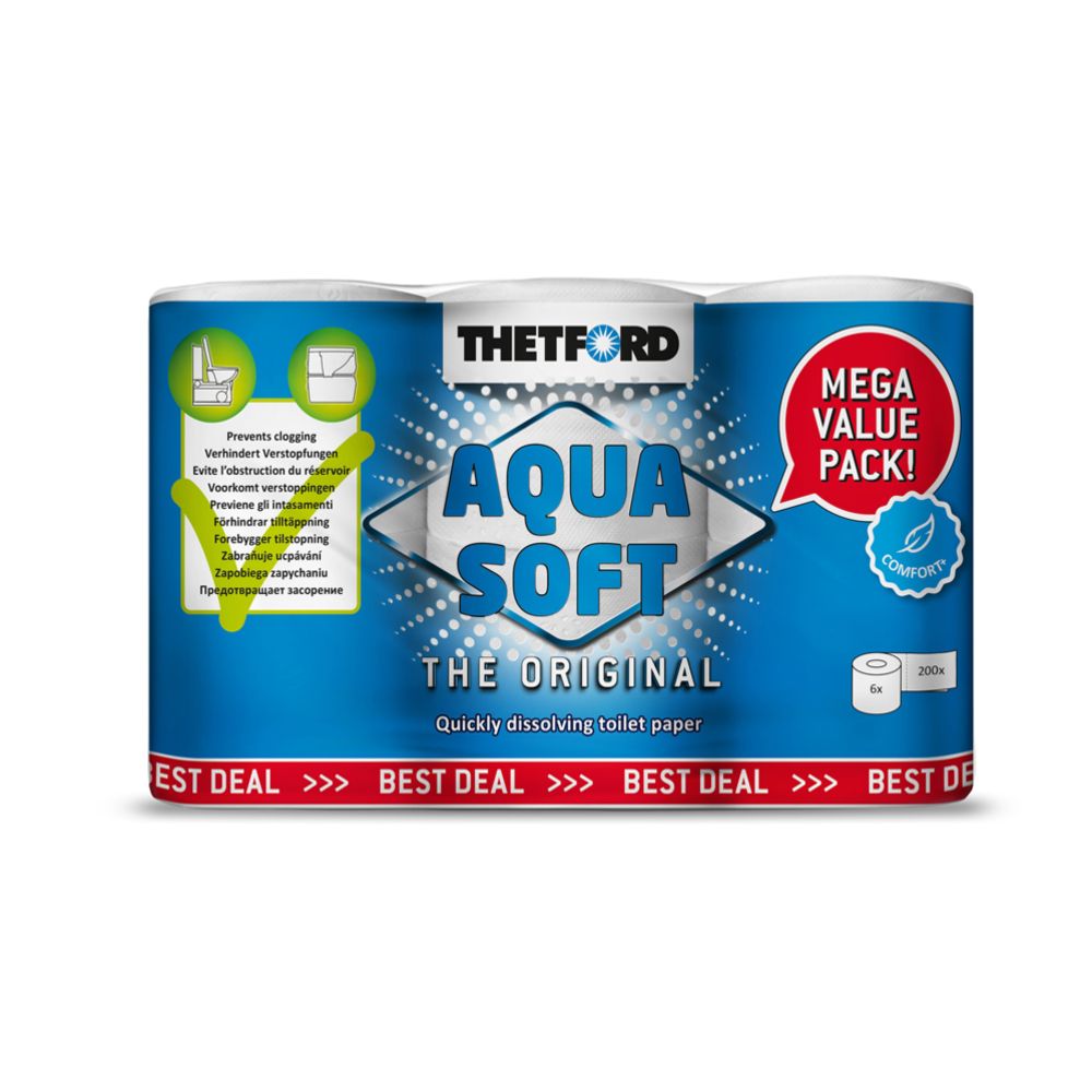Thetford Aqua Soft toalettpapper 6 rullar