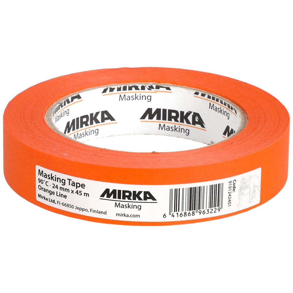 Mirka bilmaskeringstejp orange 45 m 90 °C/30 min